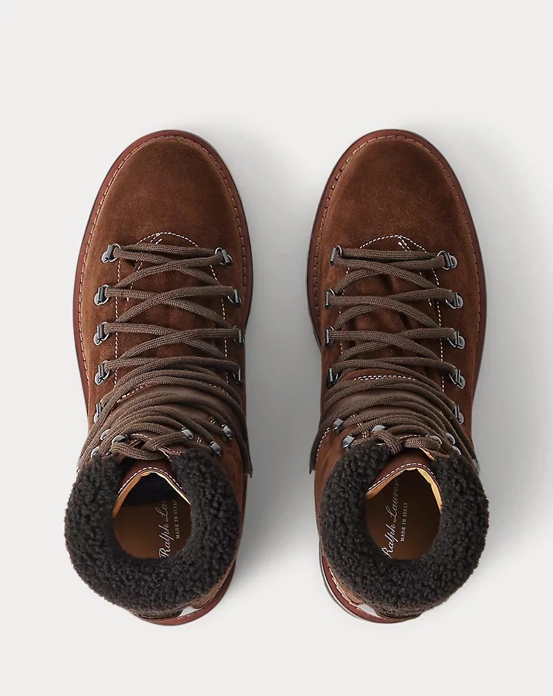 Halpin Shearling-Trim Calf-Suede Boot