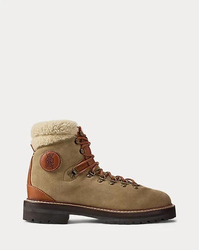 Halpin Shearling-Trim Calf-Suede Boot
