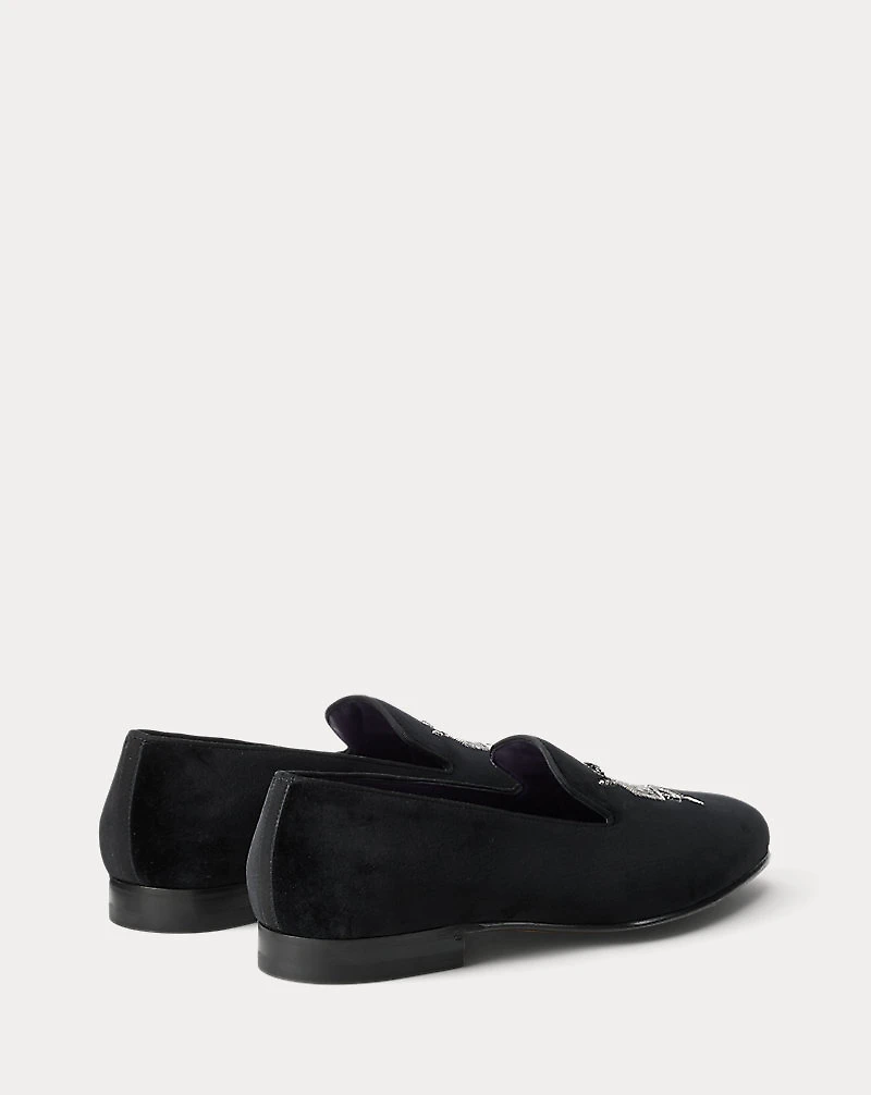 Alonzo Bullion Crest Velvet Slipper
