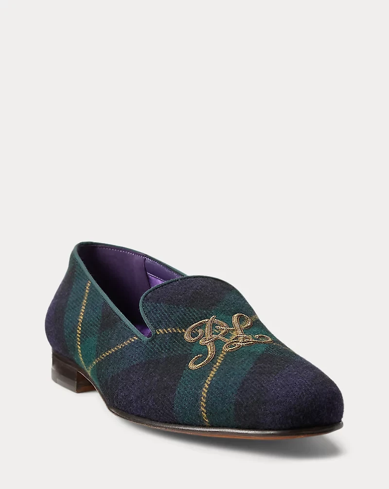 Alonzo Plaid Wool-Blend Slipper