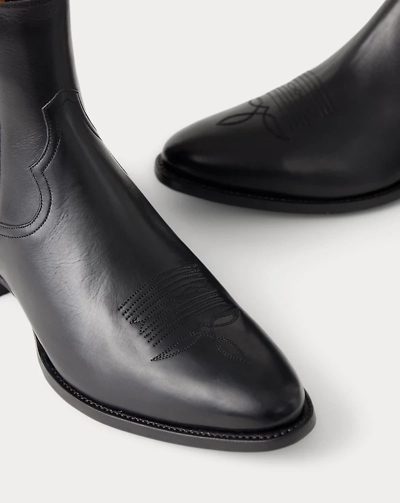 Leather Chelsea Western Boot