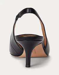 Lolah Burnished Leather Slingback Pump