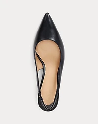 Lolah Burnished Leather Slingback Pump
