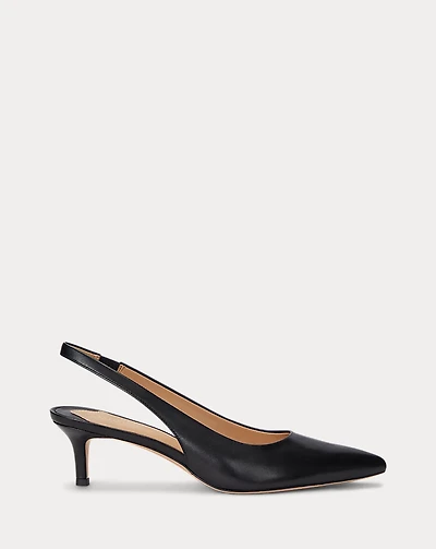 Lolah Burnished Leather Slingback Pump