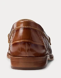 Wynnie Crocodile-Embossed Leather Loafer