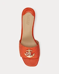 Fay Anchor-Logo Cross-Dyed Canvas Sandal