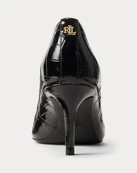 Lanette Croc-Embossed Leather Pump