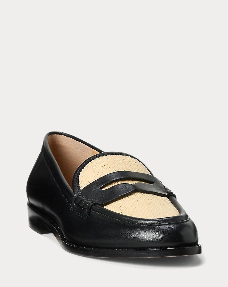 Wynnie Straw & Calfskin Loafer