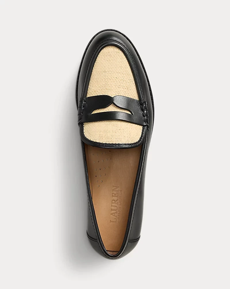 Wynnie Straw & Calfskin Loafer