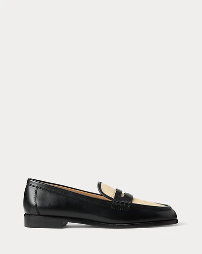 Wynnie Straw & Calfskin Loafer