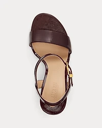 Gwen Crinkle Patent Leather Sandal