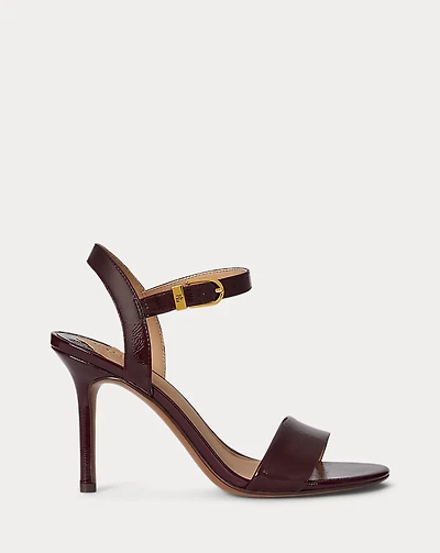Gwen Crinkle Patent Leather Sandal