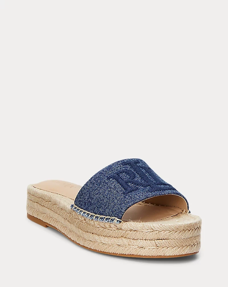 Polly Washed Denim Espadrille