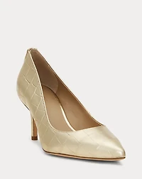 Lanette Metallic Embossed Leather Pump