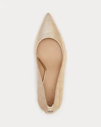Lanette Metallic Embossed Leather Pump