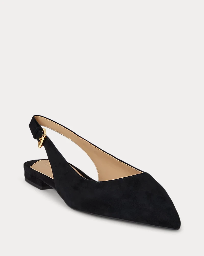 Londyn Suede Slingback Flat