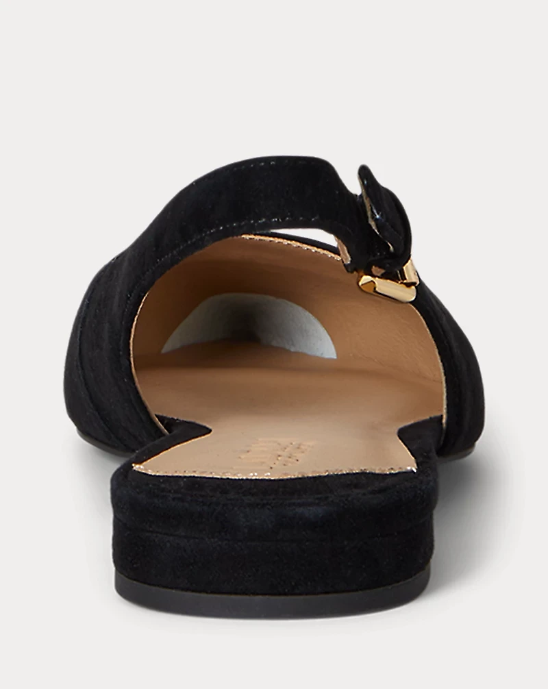 Londyn Suede Slingback Flat