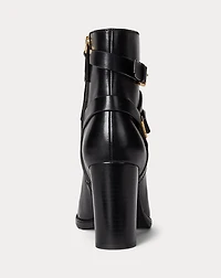 Collins Burnished Leather Bootie Heel