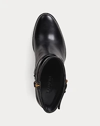 Collins Burnished Leather Bootie Heel