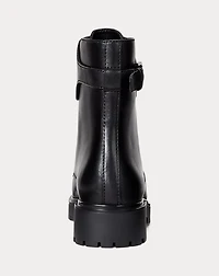 Allyson Burnished Leather Lace-Up Bootie