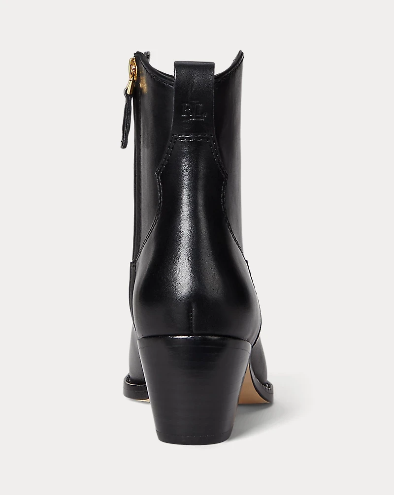 Harpher Burnished Leather Bootie