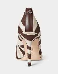 Lindella II Zebra-Print Canvas Pump