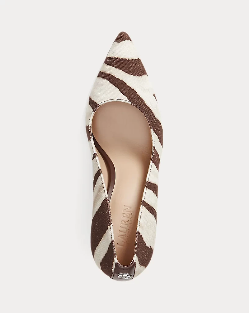 Lindella II Zebra-Print Canvas Pump