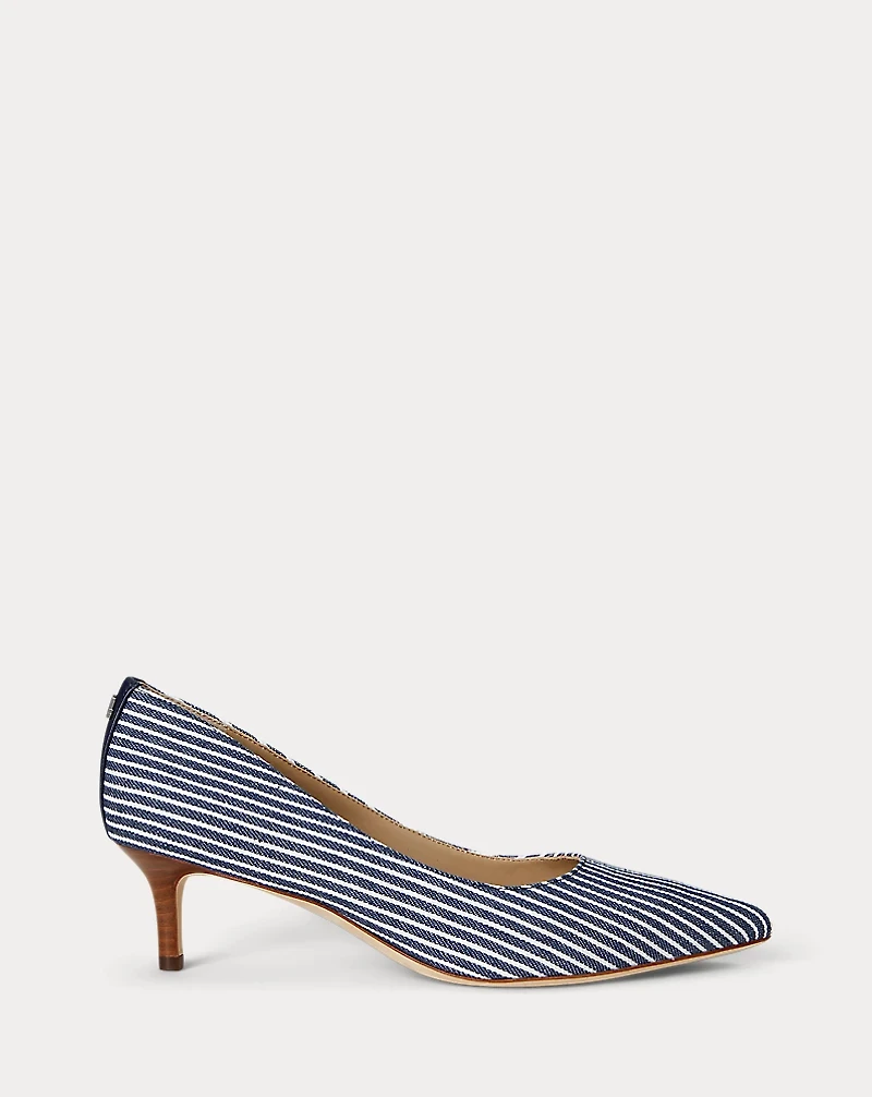 Adrienne Striped Canvas Pump