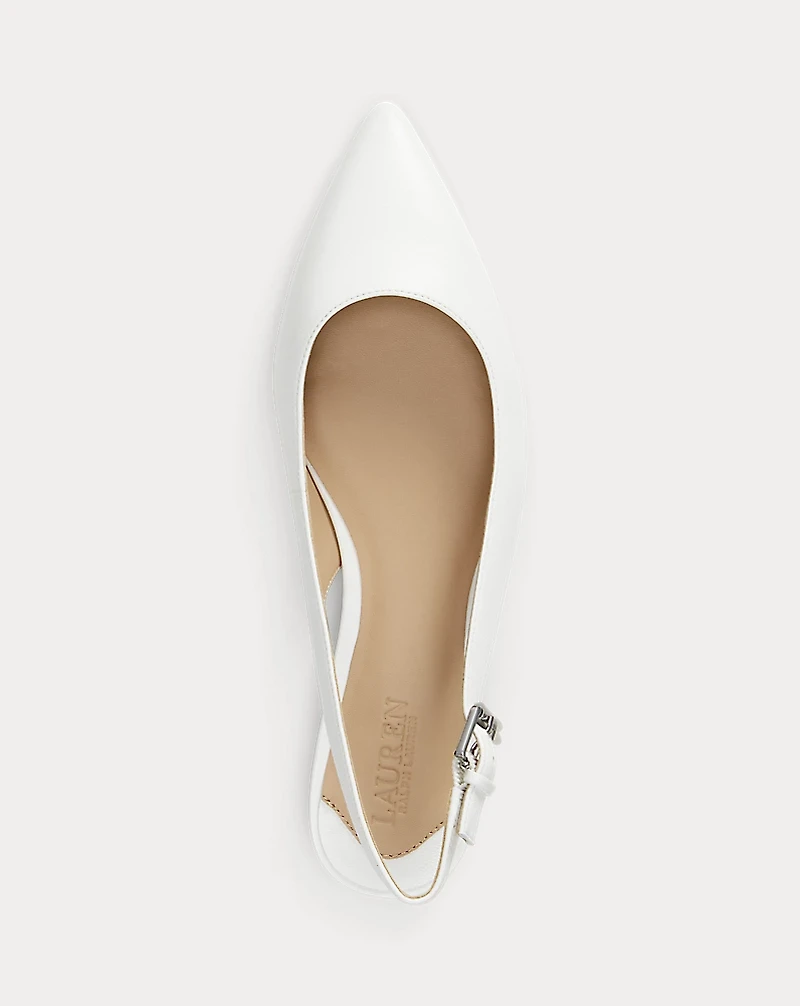 Londyn Nappa Leather Slingback Flat