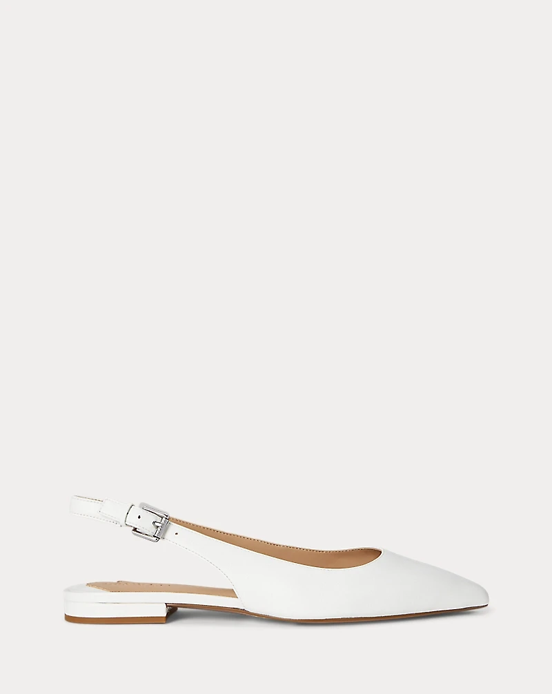 Londyn Nappa Leather Slingback Flat