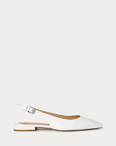 Londyn Nappa Leather Slingback Flat