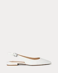 Londyn Nappa Leather Slingback Flat