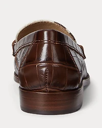 Wynnie Zebra-Print-Trim Embossed Loafer