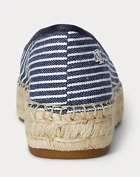 Luize Striped Canvas Ballet Espadrille