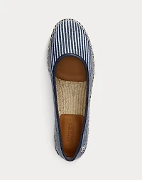 Luize Striped Canvas Ballet Espadrille