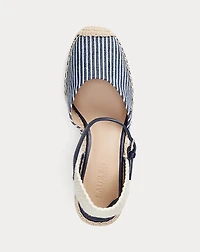 Robby Striped Canvas & Jute Espadrille