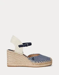 Robby Striped Canvas & Jute Espadrille