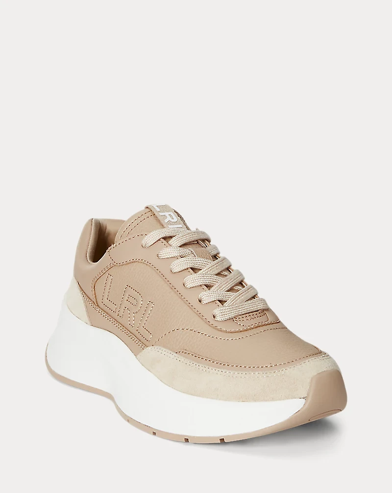 Franky Tumbled Leather & Suede Sneaker