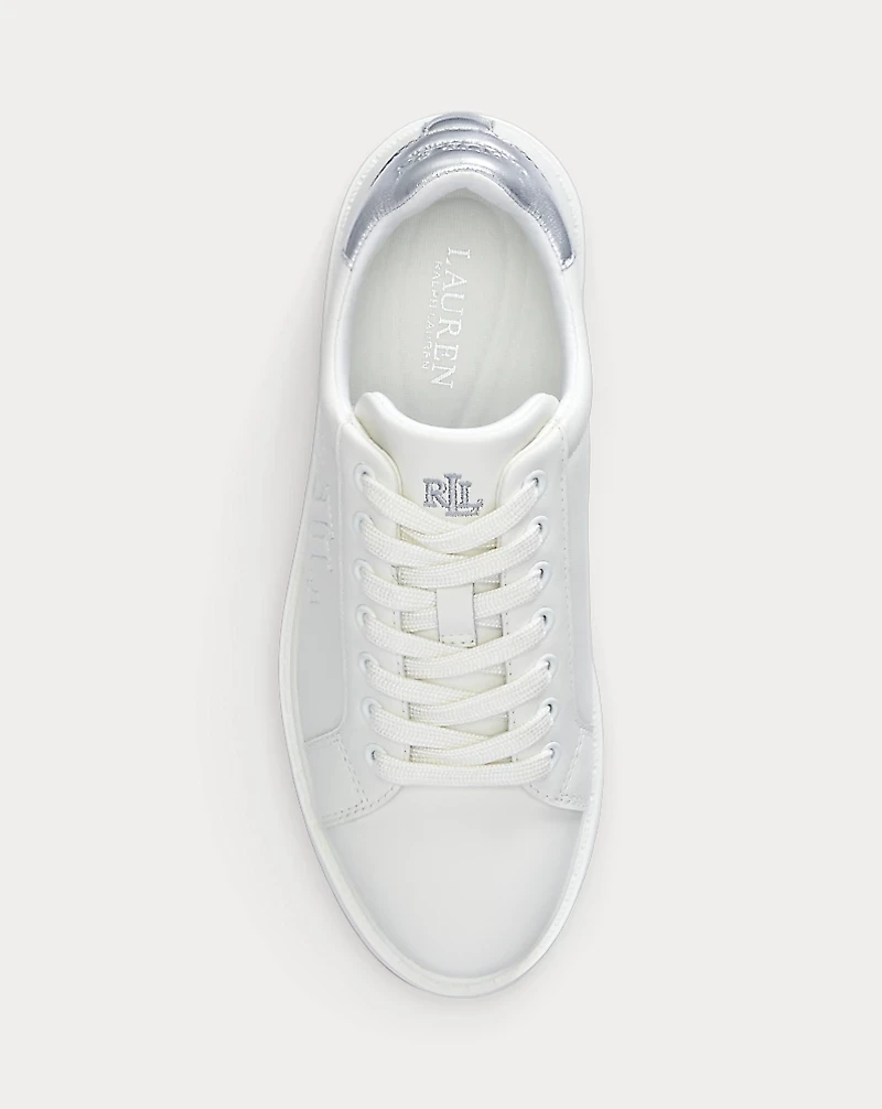 Ainsley Metallic-Trim Leather Sneaker