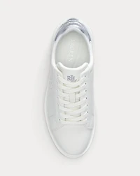 Ainsley Metallic-Trim Leather Sneaker