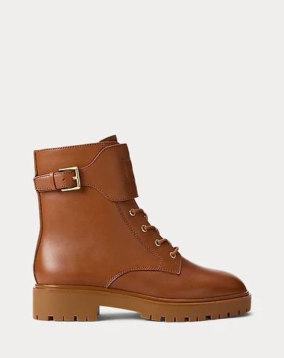 Allyson Calfskin Lace-Up Bootie