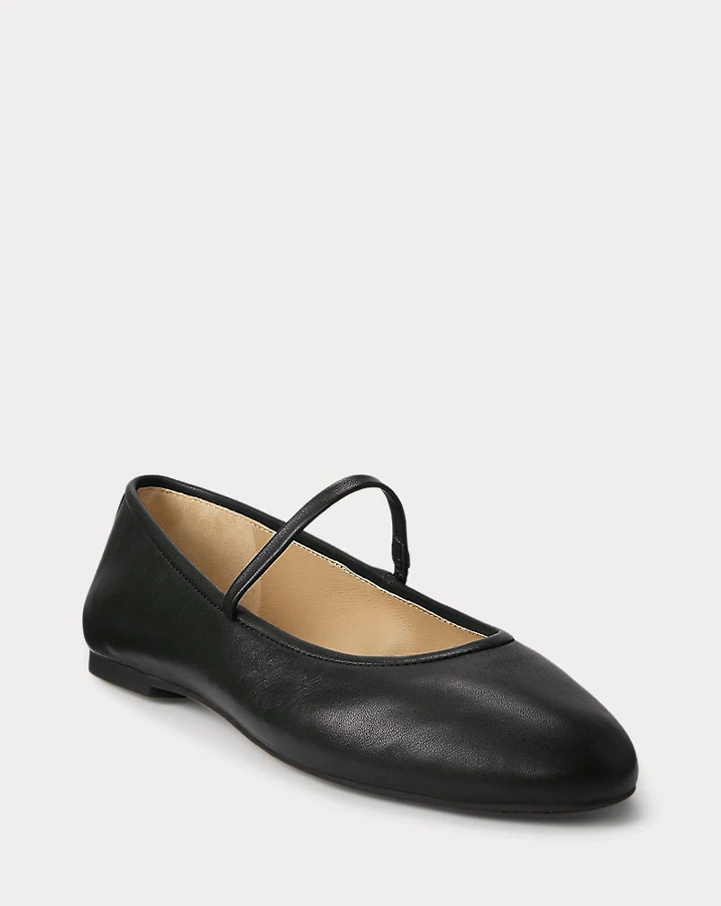 Jayna Nappa Leather Mary Jane Flat