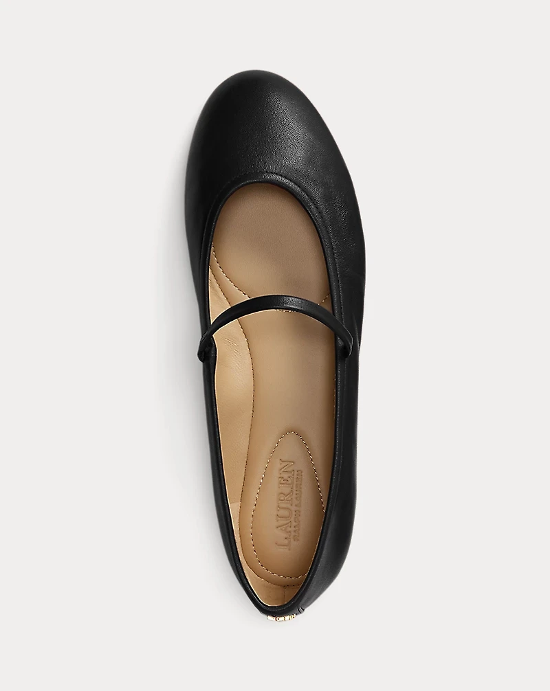 Jayna Nappa Leather Mary Jane Flat