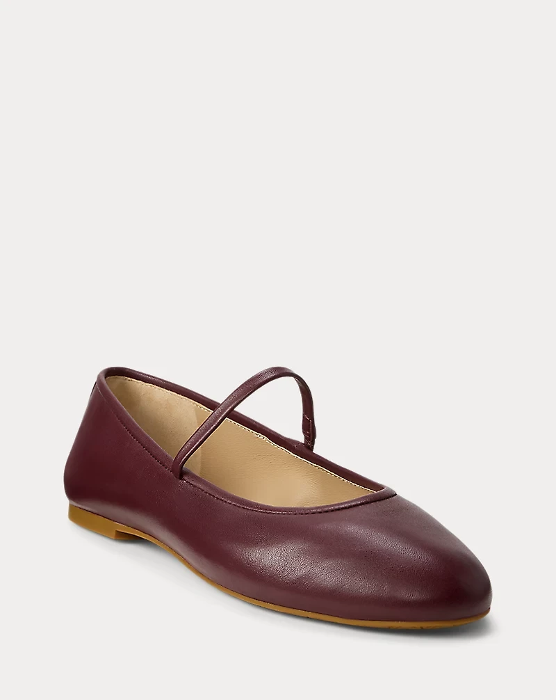 Jayna Nappa Leather Mary Jane Flat