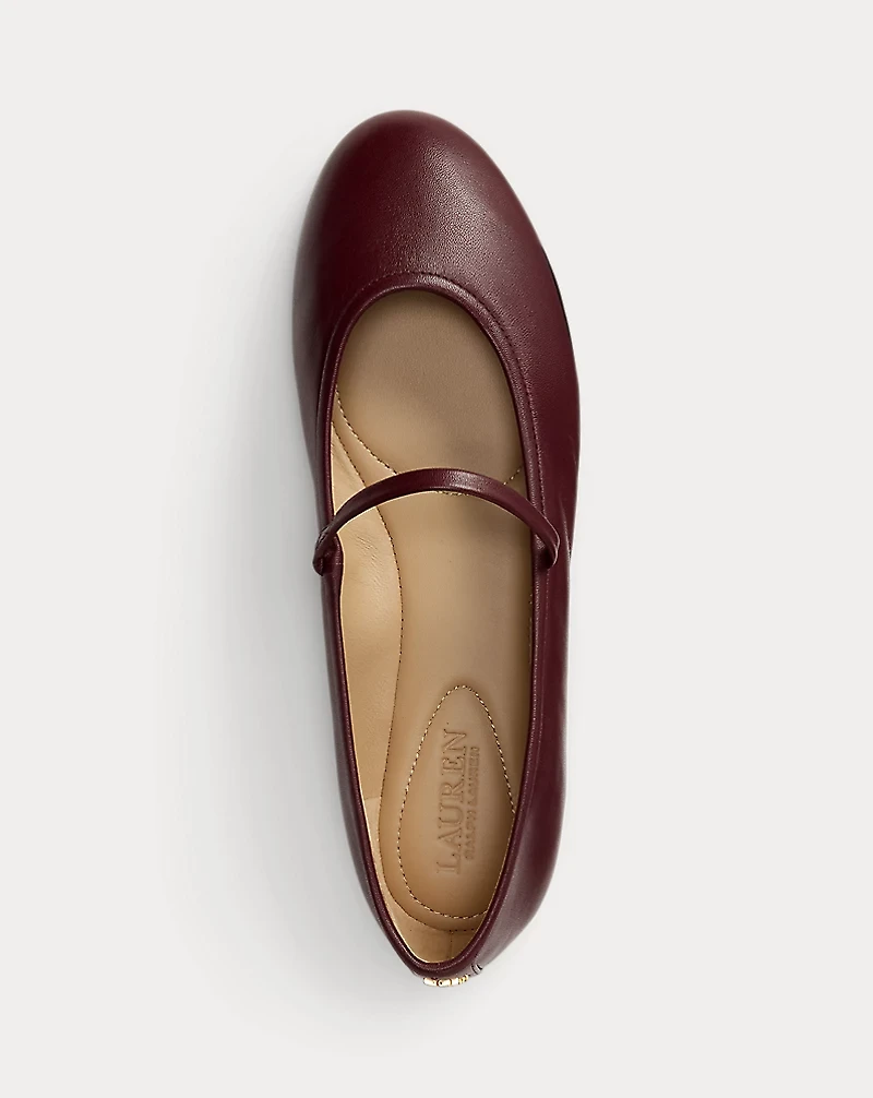 Jayna Nappa Leather Mary Jane Flat