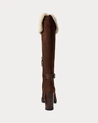 Tasha Suede & Shearling Tall Heel Boot