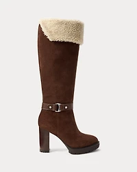 Tasha Suede & Shearling Tall Heel Boot
