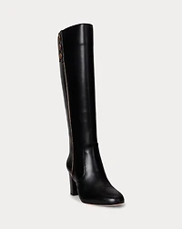Kennedi Burnished Leather Tall Boot Heel