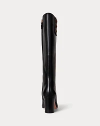 Kennedi Burnished Leather Tall Boot Heel