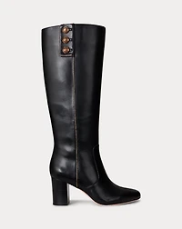 Kennedi Burnished Leather Tall Boot Heel